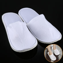 Load image into Gallery viewer, 10 Pairs Hotel Supplies Portable Disposable Travel Slippers, Length: 26cm(White) - Mega Discount Store Ghana