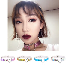 Load image into Gallery viewer, Harajuku Laser Heart Shape Collar Glowing Choker Necklace, Random Color Delivery - Mega Discount Store Ghana