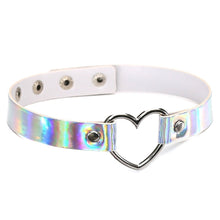 Load image into Gallery viewer, Harajuku Laser Heart Shape Collar Glowing Choker Necklace, Random Color Delivery - Mega Discount Store Ghana