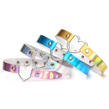 Load image into Gallery viewer, Harajuku Laser Heart Shape Collar Glowing Choker Necklace, Random Color Delivery - Mega Discount Store Ghana