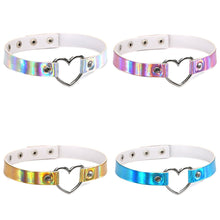 Load image into Gallery viewer, Harajuku Laser Heart Shape Collar Glowing Choker Necklace, Random Color Delivery - Mega Discount Store Ghana