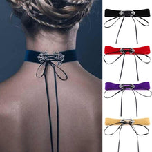 Load image into Gallery viewer, Fashion Street-snap Collar Hollow Alloy Velvet Choker Necklace, Random Color Delivery - Mega Discount Store Ghana