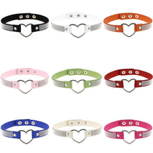 Load image into Gallery viewer, Rhinestone Heart Shape Punk Collar Fashion Female Choker Necklace, Random Color Delivery - Mega Discount Store Ghana