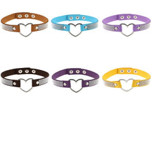 Load image into Gallery viewer, Rhinestone Heart Shape Punk Collar Fashion Female Choker Necklace, Random Color Delivery - Mega Discount Store Ghana