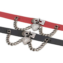 Load image into Gallery viewer, Heart-shape Lock Leather Collar Choker Bracelet, Random Color Delivery - Mega Discount Store Ghana