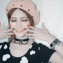 Load image into Gallery viewer, Heart-shape Lock Leather Collar Choker Bracelet, Random Color Delivery - Mega Discount Store Ghana