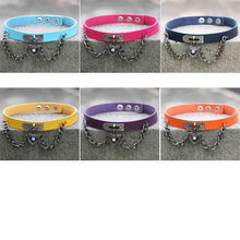 Load image into Gallery viewer, Heart-shape Lock Leather Collar Choker Bracelet, Random Color Delivery - Mega Discount Store Ghana