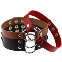 Load image into Gallery viewer, 3 PCS  Fashion Street-snap Punk Round Nightclub Leather Collar Bracelet, Random Color Delivery - Mega Discount Store Ghana