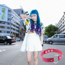 Load image into Gallery viewer, 3 PCS  Fashion Street-snap Punk Round Nightclub Leather Collar Bracelet, Random Color Delivery - Mega Discount Store Ghana