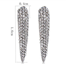 Load image into Gallery viewer, Crescent Moon Pattern Silver-plated Zircon Earrings(Silver) - Mega Discount Store Ghana