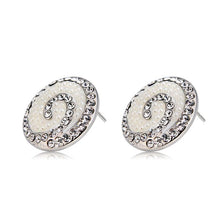 Load image into Gallery viewer, Spiral Pattern Silver-plated Zircon Stud Earrings(Silver) - Mega Discount Store Ghana