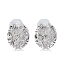 Load image into Gallery viewer, Spiral Pattern Silver-plated Zircon Stud Earrings(Silver) - Mega Discount Store Ghana