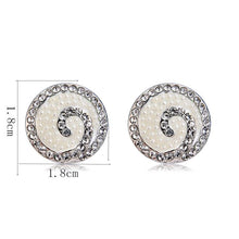 Load image into Gallery viewer, Spiral Pattern Silver-plated Zircon Stud Earrings(Silver) - Mega Discount Store Ghana