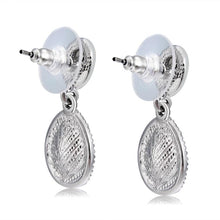 Load image into Gallery viewer, Silver Plated Round Inlaid Zircon Pendant Colorful Crystal Earring(Silver) - Mega Discount Store Ghana