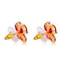 Load image into Gallery viewer, Plated Rose Gold Butterfly Zircon-Embellished Red Crystal Wing Stud Earring(Red) - Mega Discount Store Ghana