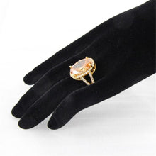 Load image into Gallery viewer, Fashion Gold-Plated Zircon-Embedded Orange Egg-Shaped Crystal Ring for Women Gold with Diamond - Mega Discount Store Ghana