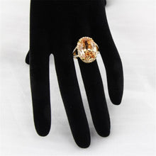 Load image into Gallery viewer, Fashion Gold-Plated Zircon-Embedded Orange Egg-Shaped Crystal Ring for Women Gold with Diamond - Mega Discount Store Ghana