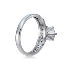 Load image into Gallery viewer, Fashion Silver-Plated Ring Engraved Diamond-Shaped Crystal Ring for Women Silver with Diamond. - Mega Discount Store Ghana