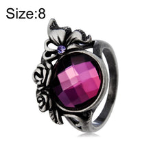 Load image into Gallery viewer, Classic Butterfly Rose Inlay Purple Crystal Ring for Women Silver with Diamond - Mega Discount Store Ghana