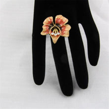 Load image into Gallery viewer, Fashion Gold-Plated Edging Flower Ring for Women(Gold with Diamond, US, Adjustable Size)(Gold) - Mega Discount Store Ghana