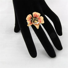 Load image into Gallery viewer, Fashion Gold-Plated Edging Flower Ring for Women(Gold with Diamond, US, Adjustable Size)(Gold) - Mega Discount Store Ghana