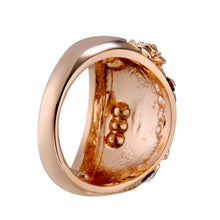 Load image into Gallery viewer, Fashion Rose Gold Plated Rosette with Rhinestone Ring for Women Gold with Diamond - Mega Discount Store Ghana