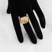Load image into Gallery viewer, Fashion Rose Gold Plated Rosette with Rhinestone Ring for Women Gold with Diamond - Mega Discount Store Ghana