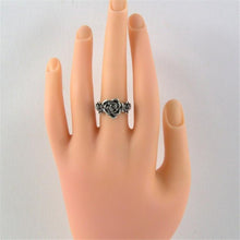 Load image into Gallery viewer, Plated Ancient Silver Three Rose Ring for Women Silver without Diamond - Mega Discount Store Ghana