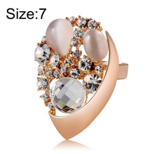 Load image into Gallery viewer, Fashion Rose Gold-Plated Drop-Shaped Crystal Zircon Ring for Women Gold with Diamond - Mega Discount Store Ghana