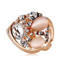 Load image into Gallery viewer, Fashion Rose Gold-Plated Drop-Shaped Crystal Zircon Ring for Women Gold with Diamond - Mega Discount Store Ghana