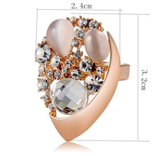 Load image into Gallery viewer, Fashion Rose Gold-Plated Drop-Shaped Crystal Zircon Ring for Women Gold with Diamond - Mega Discount Store Ghana
