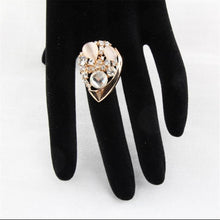 Load image into Gallery viewer, Fashion Rose Gold-Plated Drop-Shaped Crystal Zircon Ring for Women Gold with Diamond - Mega Discount Store Ghana