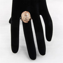 Load image into Gallery viewer, Fashion Zircon Pattern Plated Rose Drop-Shaped Crystal Ring for Women Gold with Diamond, - Mega Discount Store Ghana