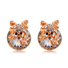 Load image into Gallery viewer, Rose Gold Plated Zircon Frog Clear Crystal Stud Earrings (Gold) - Mega Discount Store Ghana