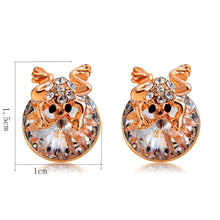 Load image into Gallery viewer, Rose Gold Plated Zircon Frog Clear Crystal Stud Earrings (Gold) - Mega Discount Store Ghana