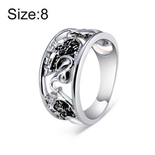 Load image into Gallery viewer, Openwork Silver Plated Three Elephant Alloy Ring Silver with Diamond - Mega Discount Store Ghana
