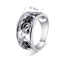 Load image into Gallery viewer, Openwork Silver Plated Three Elephant Alloy Ring Silver with Diamond - Mega Discount Store Ghana