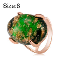 Load image into Gallery viewer, Gold Plated with Clear Glass and Gold-Plated Ring for Women Gold with Gemstone. - Mega Discount Store Ghana