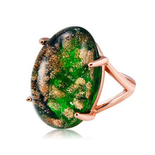 Load image into Gallery viewer, Gold Plated with Clear Glass and Gold-Plated Ring for Women Gold with Gemstone. - Mega Discount Store Ghana