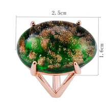 Load image into Gallery viewer, Gold Plated with Clear Glass and Gold-Plated Ring for Women Gold with Gemstone. - Mega Discount Store Ghana