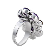 Load image into Gallery viewer, Silver Plated Zircon Inlay Purple Crystal Ring for Women Silver with Diamond - Mega Discount Store Ghana