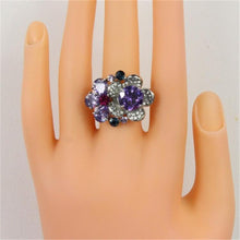 Load image into Gallery viewer, Silver Plated Zircon Inlay Purple Crystal Ring for Women Silver with Diamond - Mega Discount Store Ghana