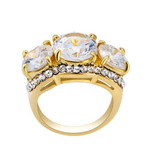 Load image into Gallery viewer, Gold-Plated and Zircon-Embedded Transparent Diamond-Shaped Crystal Ring for Women Gold with Diamond - Mega Discount Store Ghana