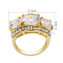 Load image into Gallery viewer, Gold-Plated and Zircon-Embedded Transparent Diamond-Shaped Crystal Ring for Women Gold with Diamond - Mega Discount Store Ghana