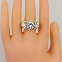 Load image into Gallery viewer, Gold-Plated and Zircon-Embedded Transparent Diamond-Shaped Crystal Ring for Women Gold with Diamond - Mega Discount Store Ghana