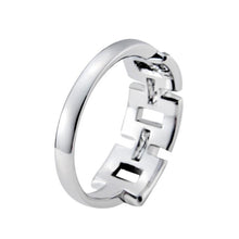 Load image into Gallery viewer, Silver Plated Black Zircon Cutout Square Ring for Women Silver with Diamond - Mega Discount Store Ghana