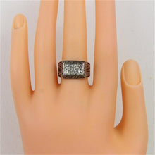 Load image into Gallery viewer, Silver-Plated Rectangular Studded Zircon Ring for Women Silver with Diamond - Mega Discount Store Ghana