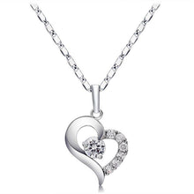 Load image into Gallery viewer, Copper Chain Heart-shaped Zircon Pendant Necklace - Mega Discount Store Ghana