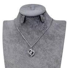 Load image into Gallery viewer, Copper Chain Heart-shaped Zircon Pendant Necklace - Mega Discount Store Ghana