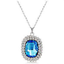 Load image into Gallery viewer, Round Blue Crystal Pendant Necklace - Mega Discount Store Ghana